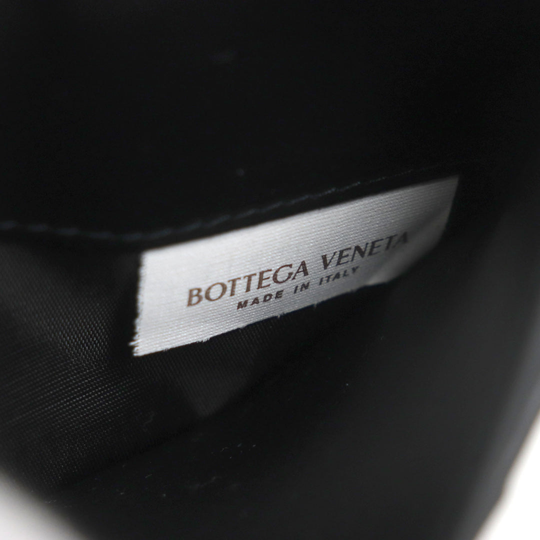 Great BOTTEGAVENETA Purse INTRECCIATO Long Wallet Billfold Wallet black leather