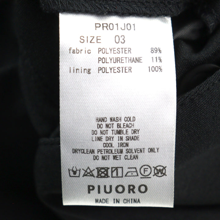 Pristine PIUORO tailored jacket Logo button, genuine cuffs, stretch material