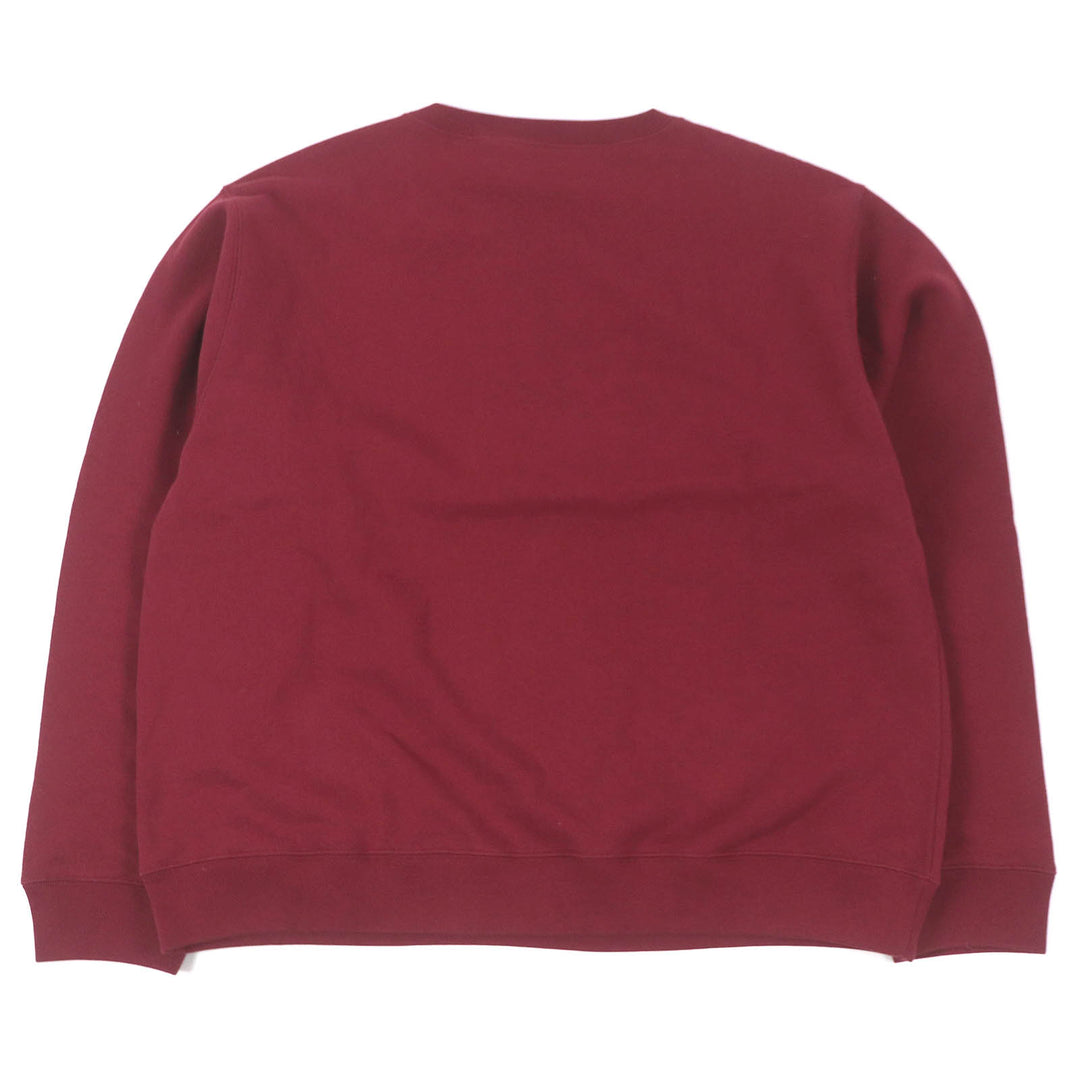 Pristine GUCCI sweat Logo print crew neck sweatshirt Bordeaux cotton mens L
