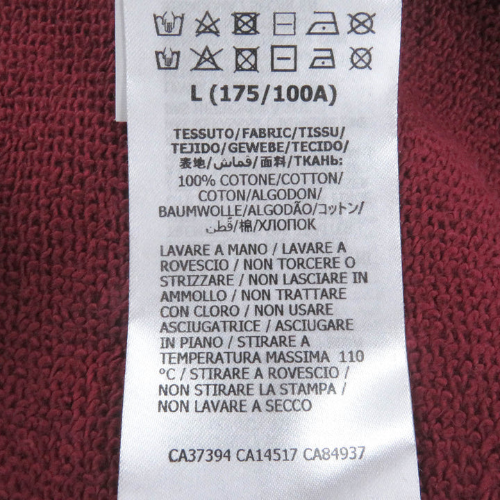 Pristine GUCCI sweat Logo print crew neck sweatshirt Bordeaux cotton mens L