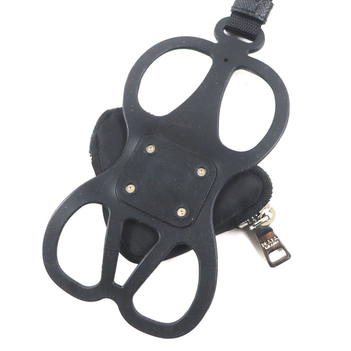 Excellent PRADA Re-Nylon Triangle Logo Neck Strap Phone Holder black 1ZT054