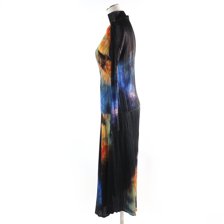 PLEATS PLEASE two-piece set Tie-dye gradient print top and long skirt 3