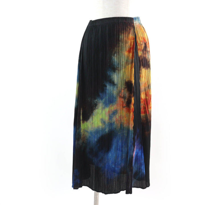 PLEATS PLEASE two-piece set Tie-dye gradient print top and long skirt 3