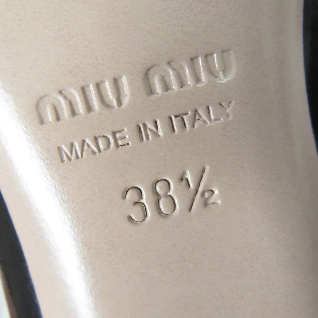 Pristine MIUMIU short boots With logo black Patent leather Women 38.5 5T154C