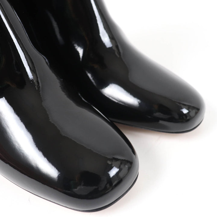 Pristine MIUMIU short boots With logo black Patent leather Women 38.5 5T154C