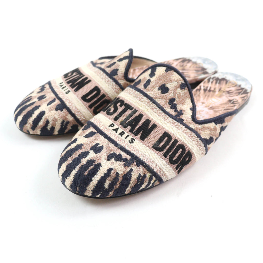 Great Christian Dior Slip-on DIOR OFF Logo design jacquard mules Multi Women 37