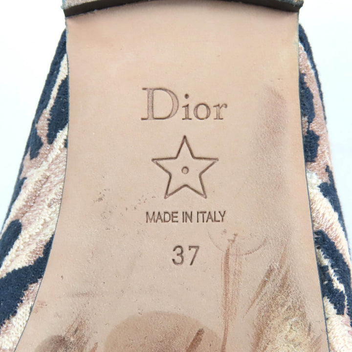 Great Christian Dior Slip-on DIOR OFF Logo design jacquard mules Multi Women 37