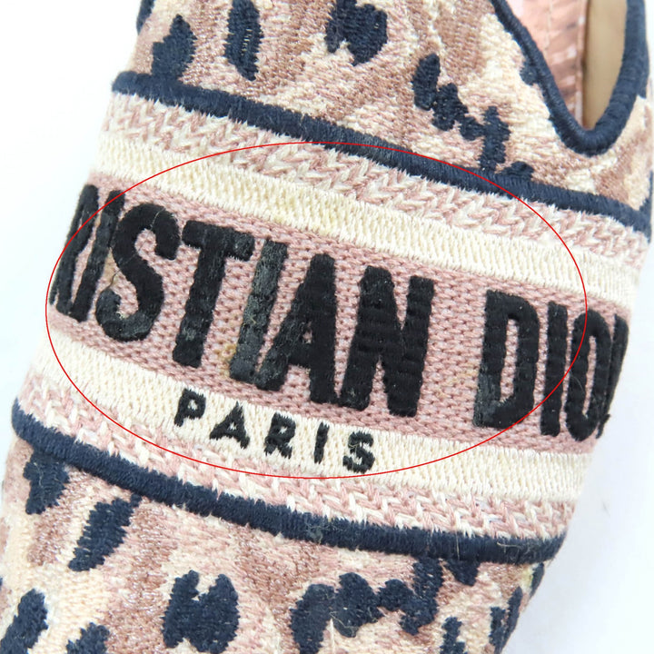 Great Christian Dior Slip-on DIOR OFF Logo design jacquard mules Multi Women 37