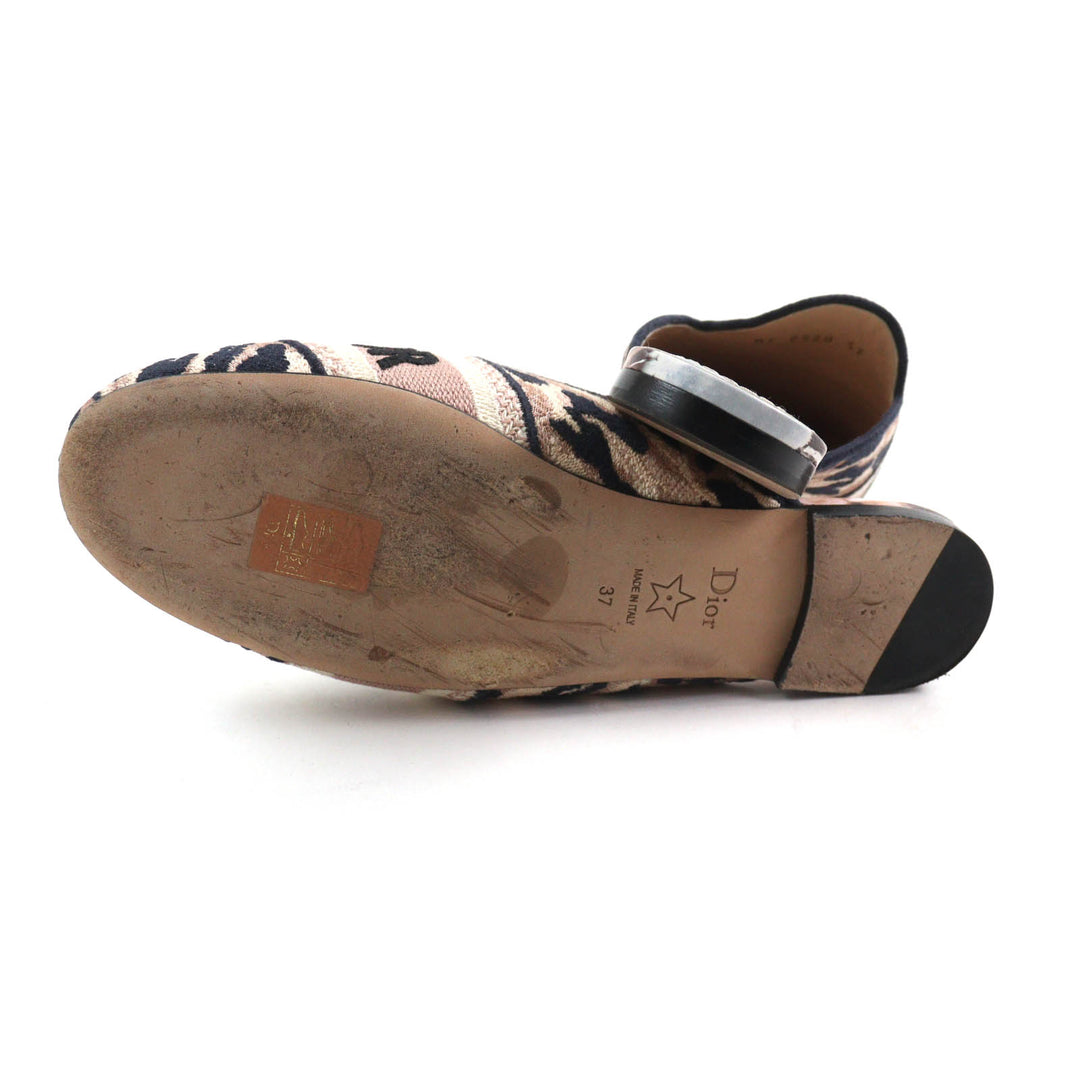 Great Christian Dior Slip-on DIOR OFF Logo design jacquard mules Multi Women 37