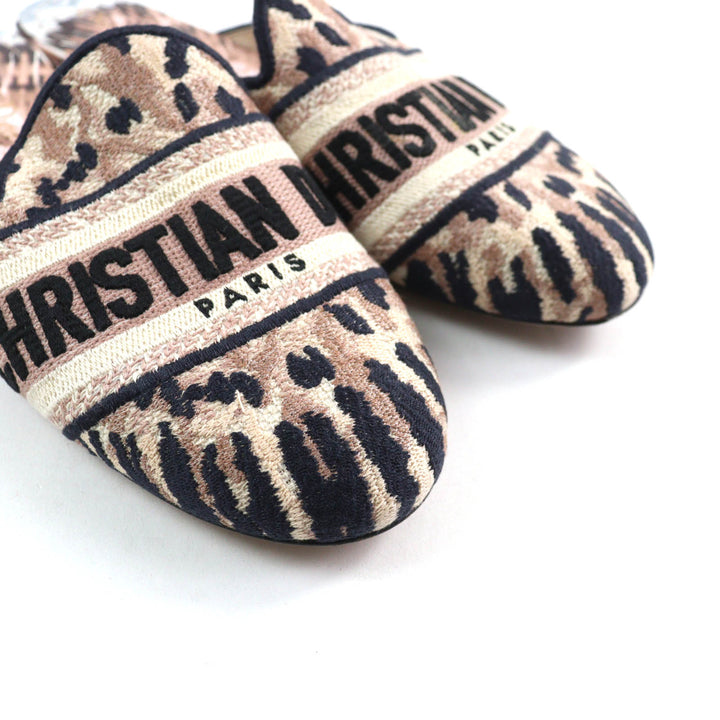 Great Christian Dior Slip-on DIOR OFF Logo design jacquard mules Multi Women 37