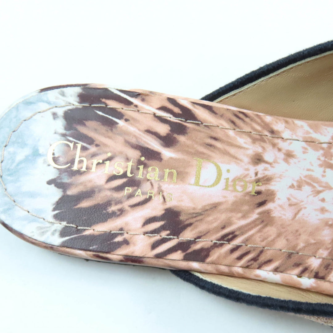 Great Christian Dior Slip-on DIOR OFF Logo design jacquard mules Multi Women 37