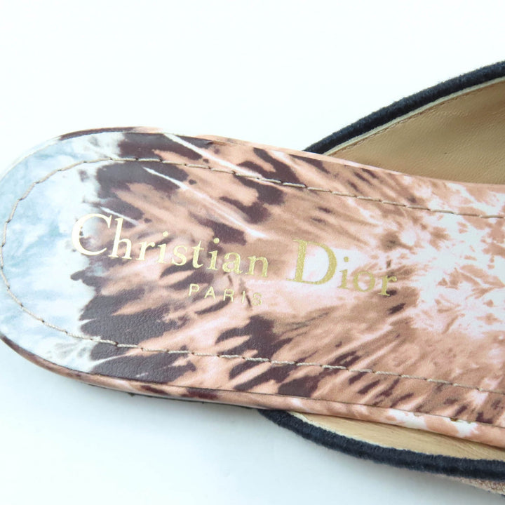 Great Christian Dior Slip-on DIOR OFF Logo design jacquard mules Multi Women 37