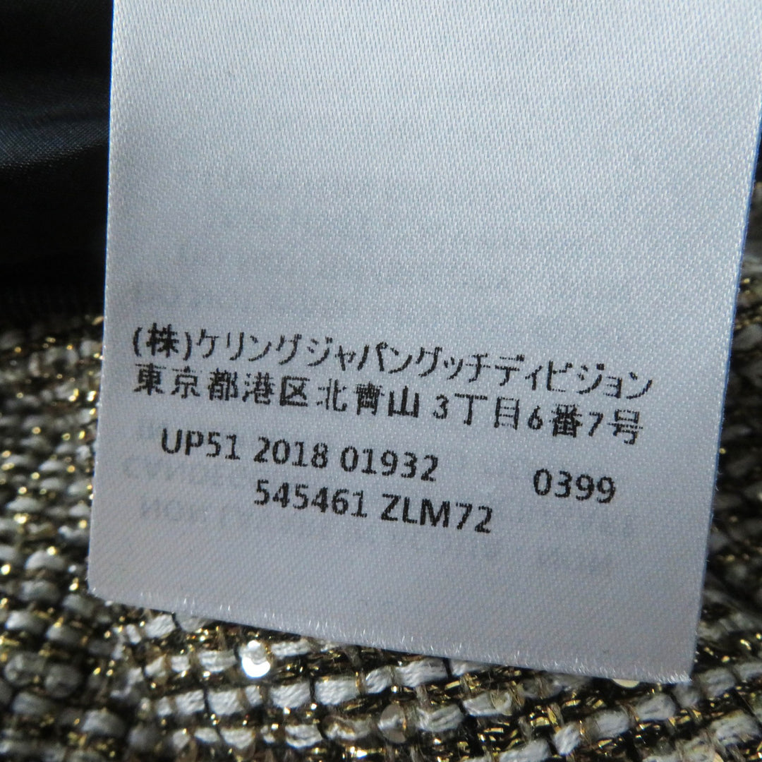 Excellent GUCCI Pleated skirt All-over sequins Gold series Women 40 545461
