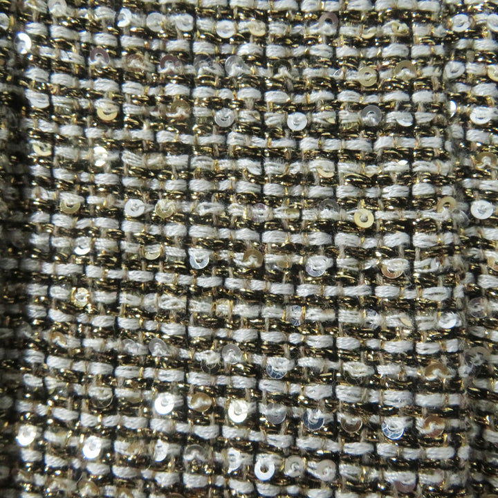 Excellent GUCCI Pleated skirt All-over sequins Gold series polyester Women 40 545461