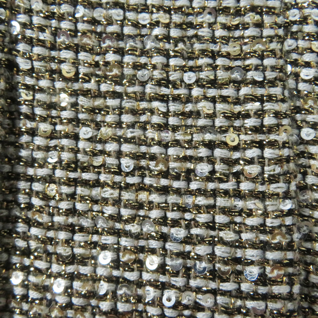 Excellent GUCCI Pleated skirt All-over sequins Gold series Women 40 545461