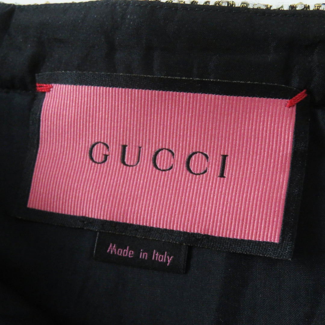 Excellent GUCCI Pleated skirt All-over sequins Gold series Women 40 545461