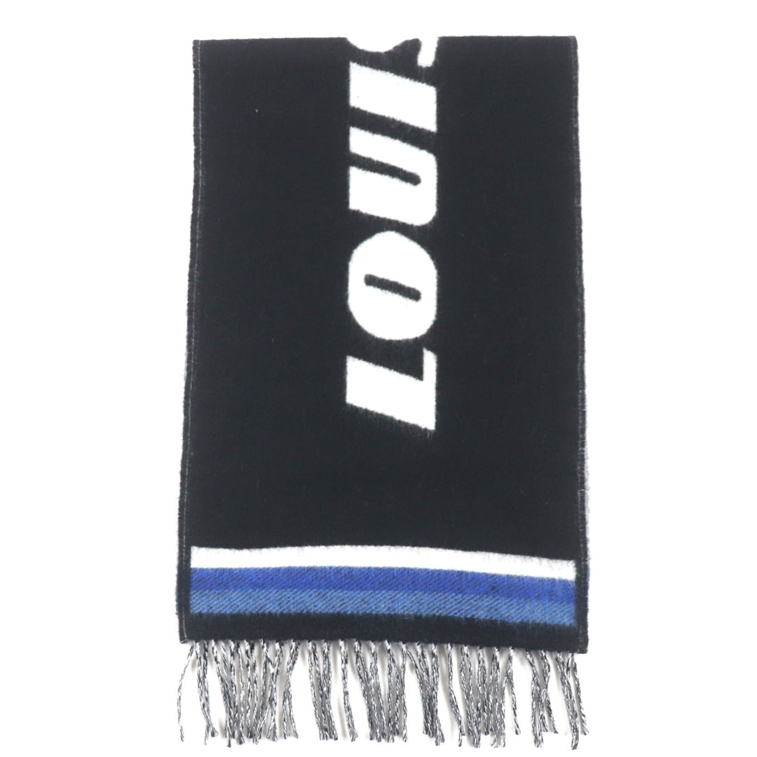 Very Good LOUIS VUITTON Scarf Ethalp LV Forward Current Black white blue M73439