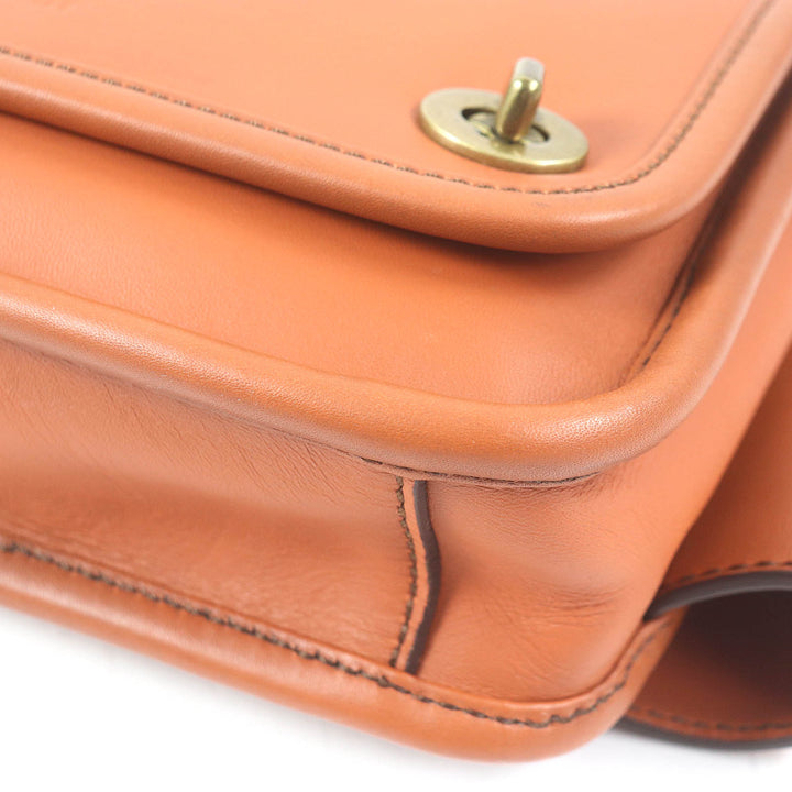 Great COACH Sling bag Turnlock All Leather Waist Bag Brown leather mens 70722