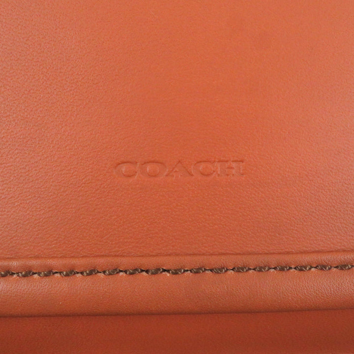 Great COACH Sling bag Turnlock All Leather Waist Bag Brown leather mens 70722