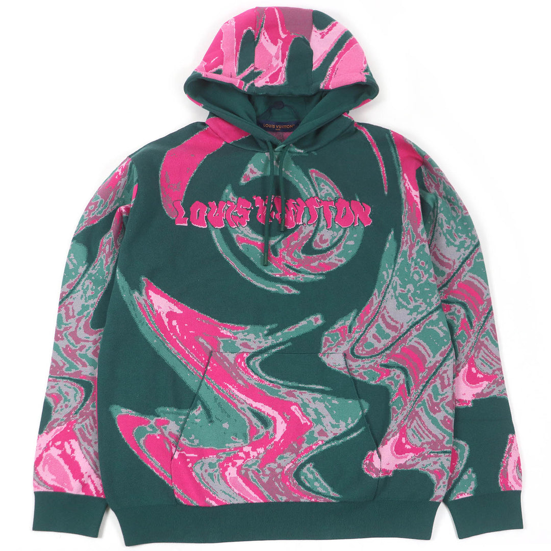 LOUIS VUITTON Parker graphic logo pullover green cotton mens XL