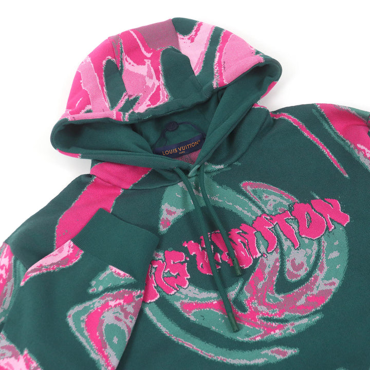 LOUIS VUITTON Parker graphic logo pullover green cotton mens XL