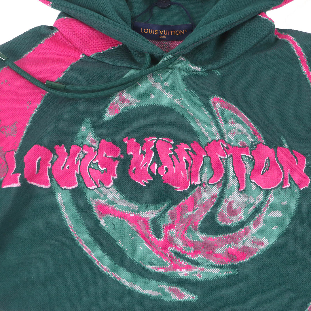 LOUIS VUITTON Parker graphic logo pullover green cotton mens XL