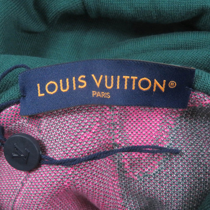 LOUIS VUITTON Parker graphic logo pullover green cotton mens XL