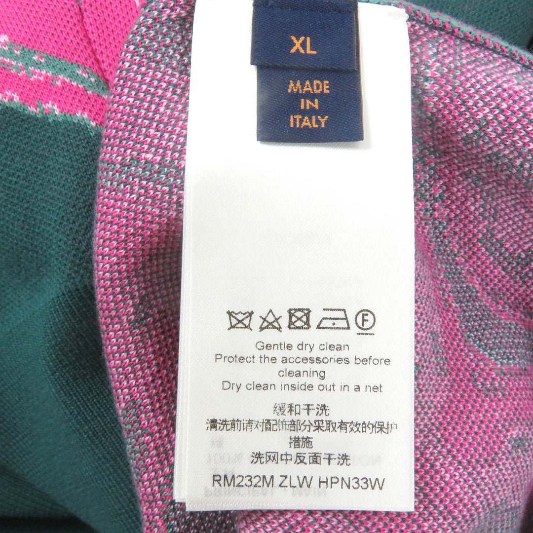 LOUIS VUITTON Parker graphic logo pullover green cotton mens XL