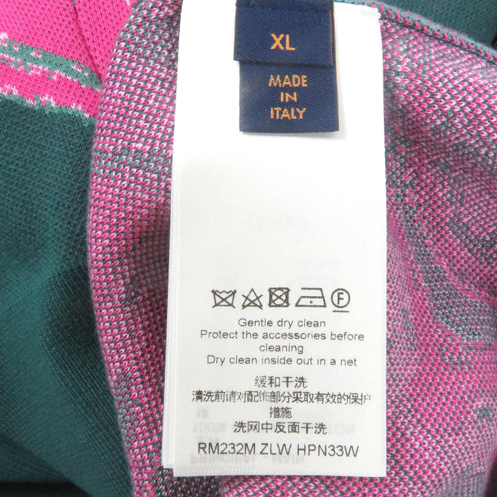 LOUIS VUITTON Parker graphic logo pullover green cotton mens XL