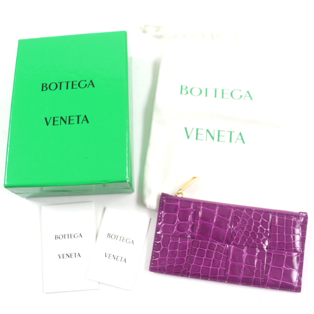 Pristine BOTTEGAVENETA Coin case Cassette Long Zipper Card Case