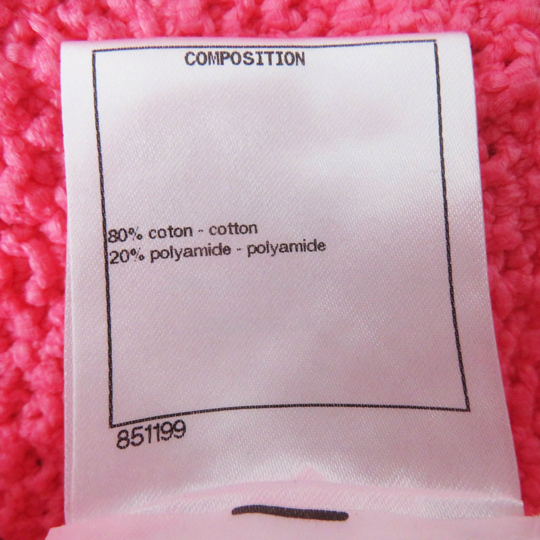 Excellent CHANEL Best COCO Mark buttoned front open long length pink Women 34