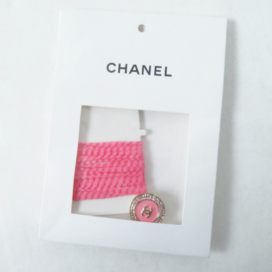 Excellent CHANEL Best COCO Mark buttoned front open long length pink Women 34