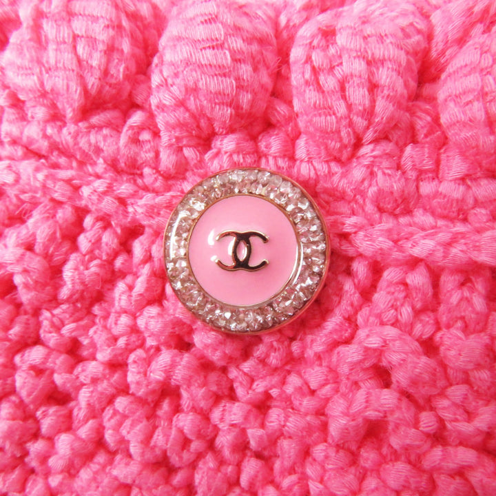 Excellent CHANEL Best COCO Mark buttoned front open long length pink Women 34