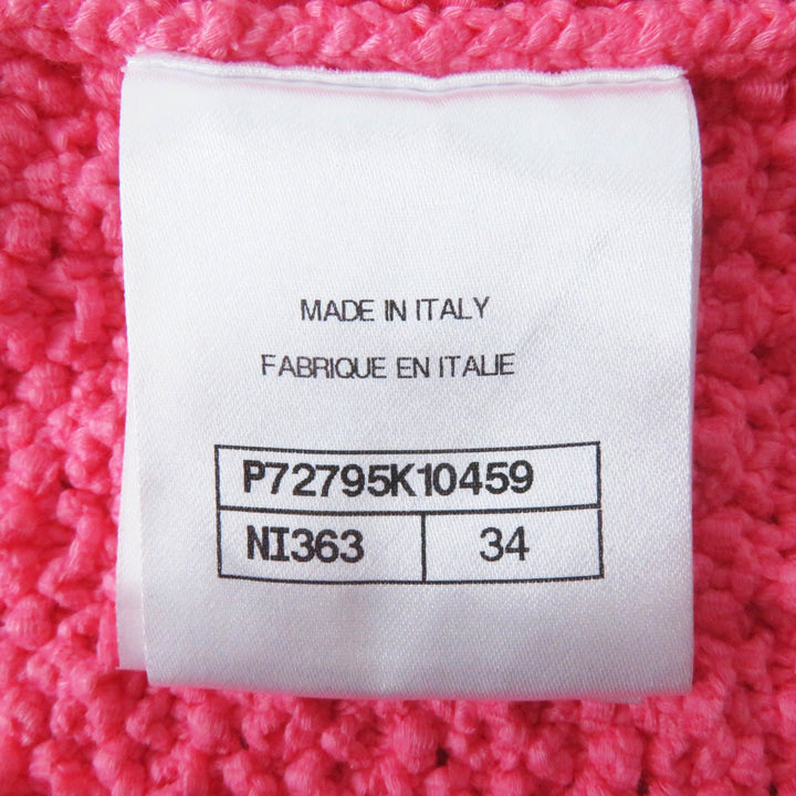 Excellent CHANEL Best COCO Mark buttoned front open long length pink Women 34