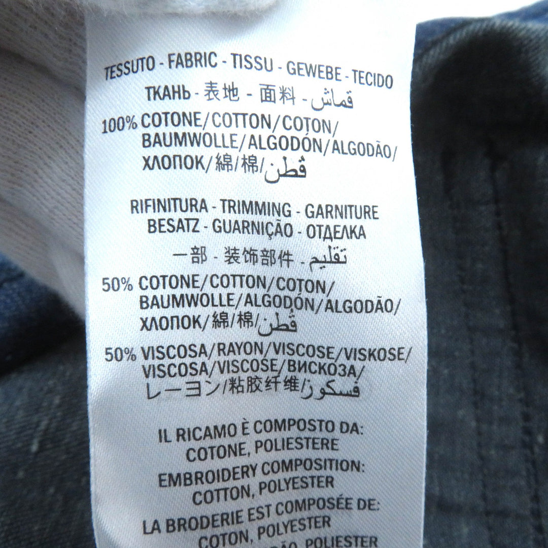 Excellent GUCCI skirt Web line GG logo button Denim Indigo blue Women 38 521009