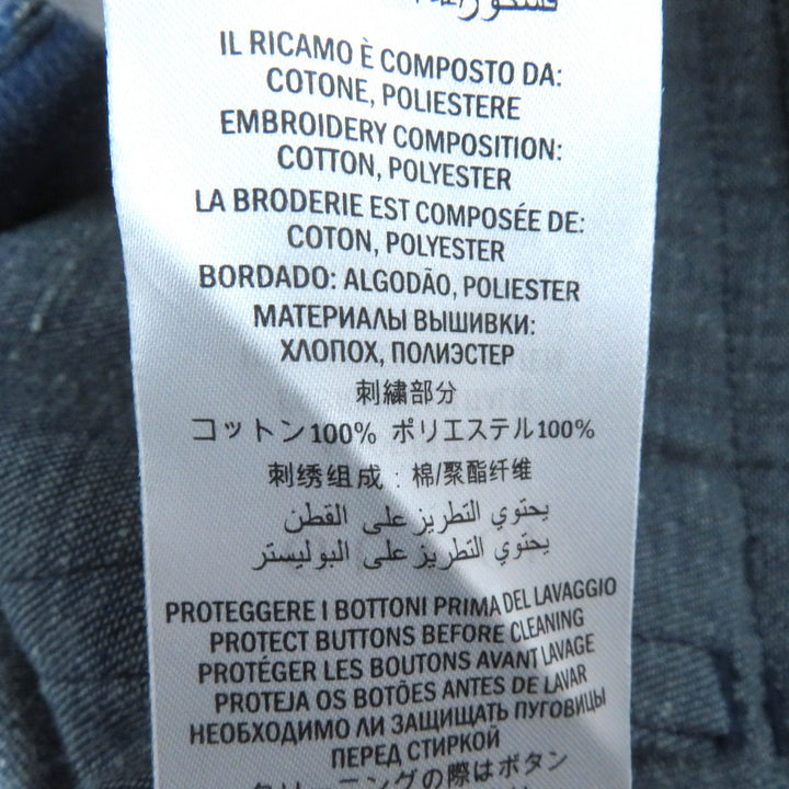 Excellent GUCCI skirt Web line GG logo button Denim Indigo blue Women 38 521009