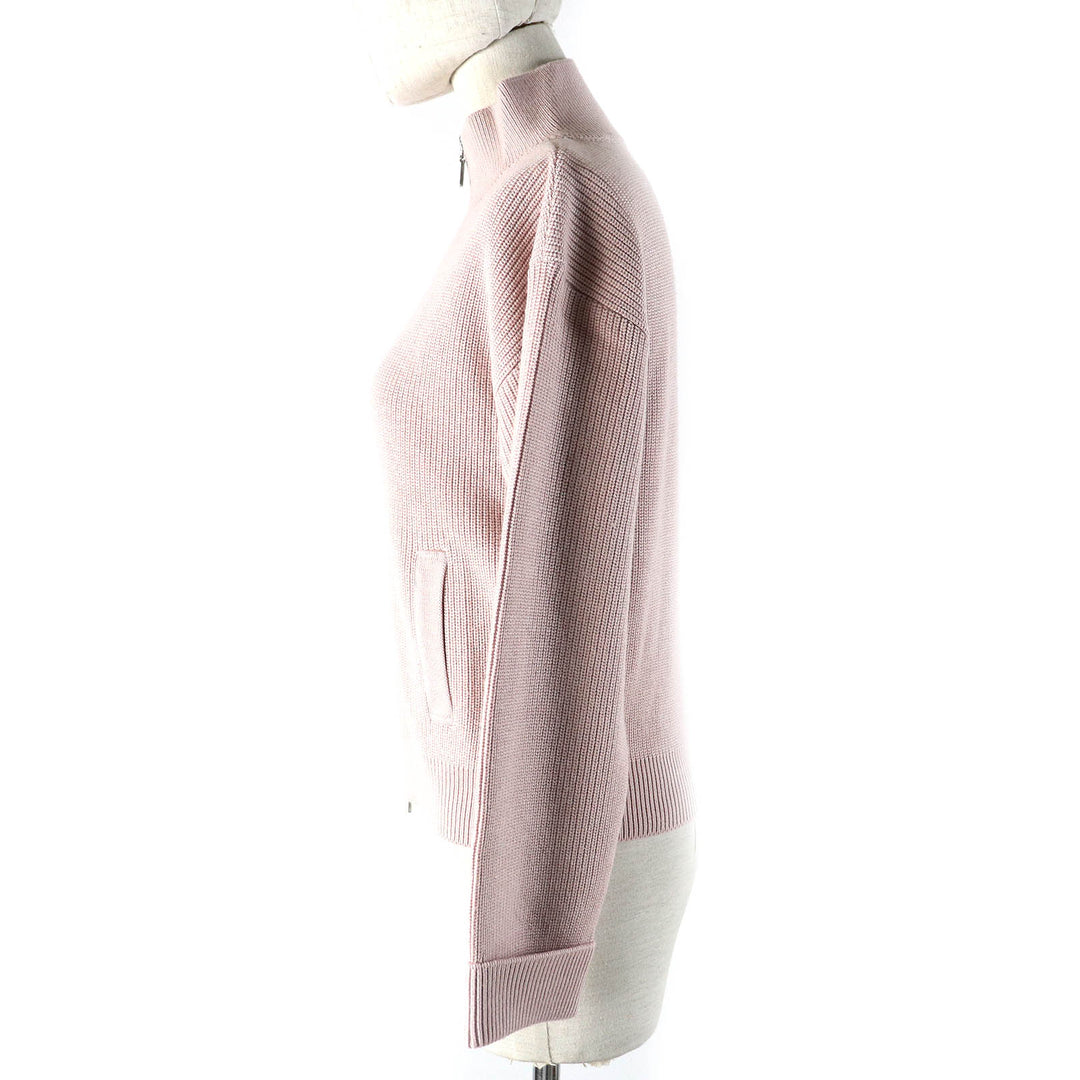Pristine FOXEY cardigan Robin ZIP UP Driver's Knit Jacket Antique 40 42604