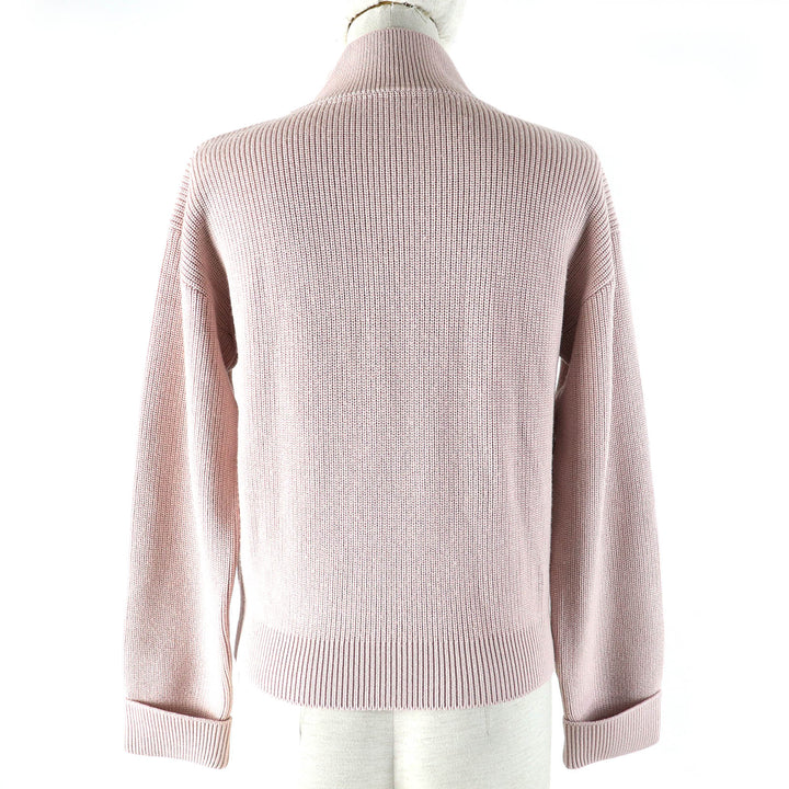 Pristine FOXEY cardigan Robin ZIP UP Driver's Knit Jacket Antique beige Women 40 42604