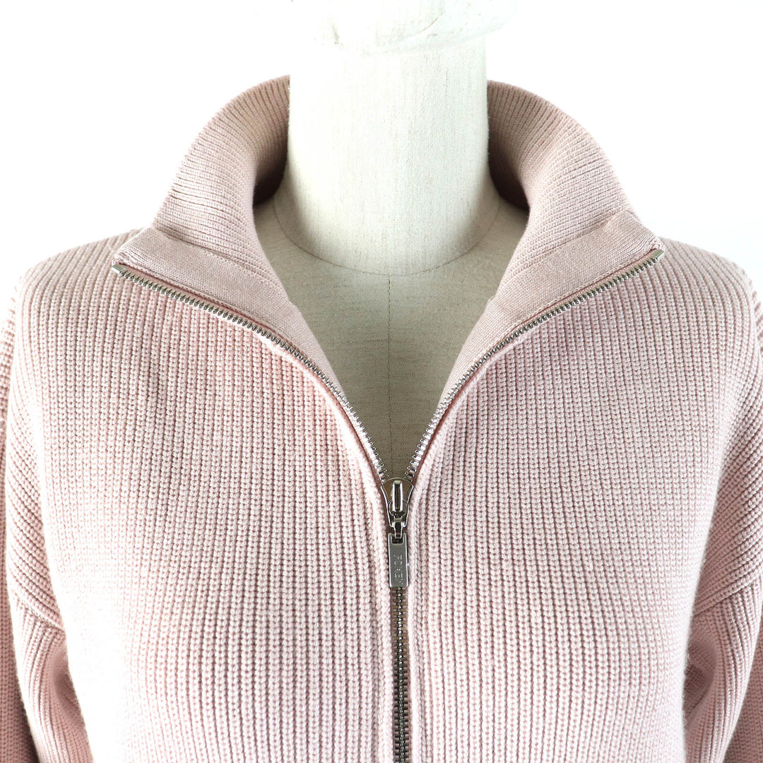 Pristine FOXEY cardigan Robin ZIP UP Driver's Knit Jacket Antique 40 42604