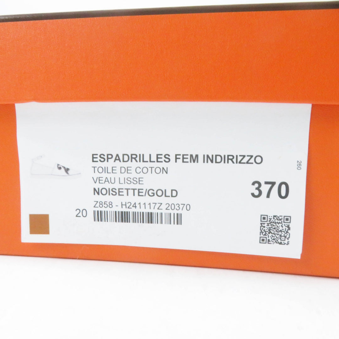 Pristine HERMES Slip-on Indirizzo Van Quatre Faubourg Patch Tower ash Women 37