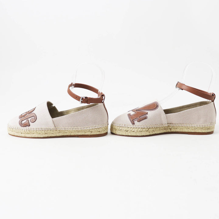 Pristine HERMES Slip-on Indirizzo Van Quatre Faubourg Patch Tower ash Women 37