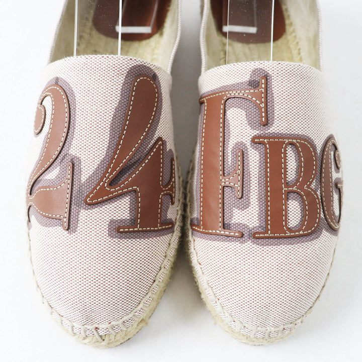 Pristine HERMES Slip-on Indirizzo Van Quatre Faubourg Patch Tower ash Women 37
