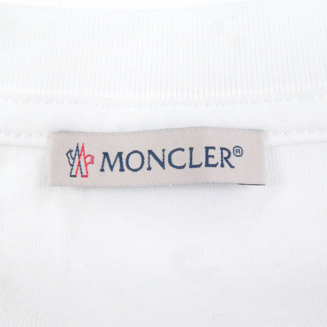 Pristine MONCLER Short sleeve T-shirt MAGLIA GIROCOLLO white cotton mens M