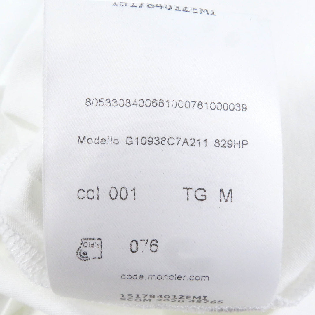 Pristine MONCLER Short sleeve T-shirt MAGLIA GIROCOLLO white cotton mens M