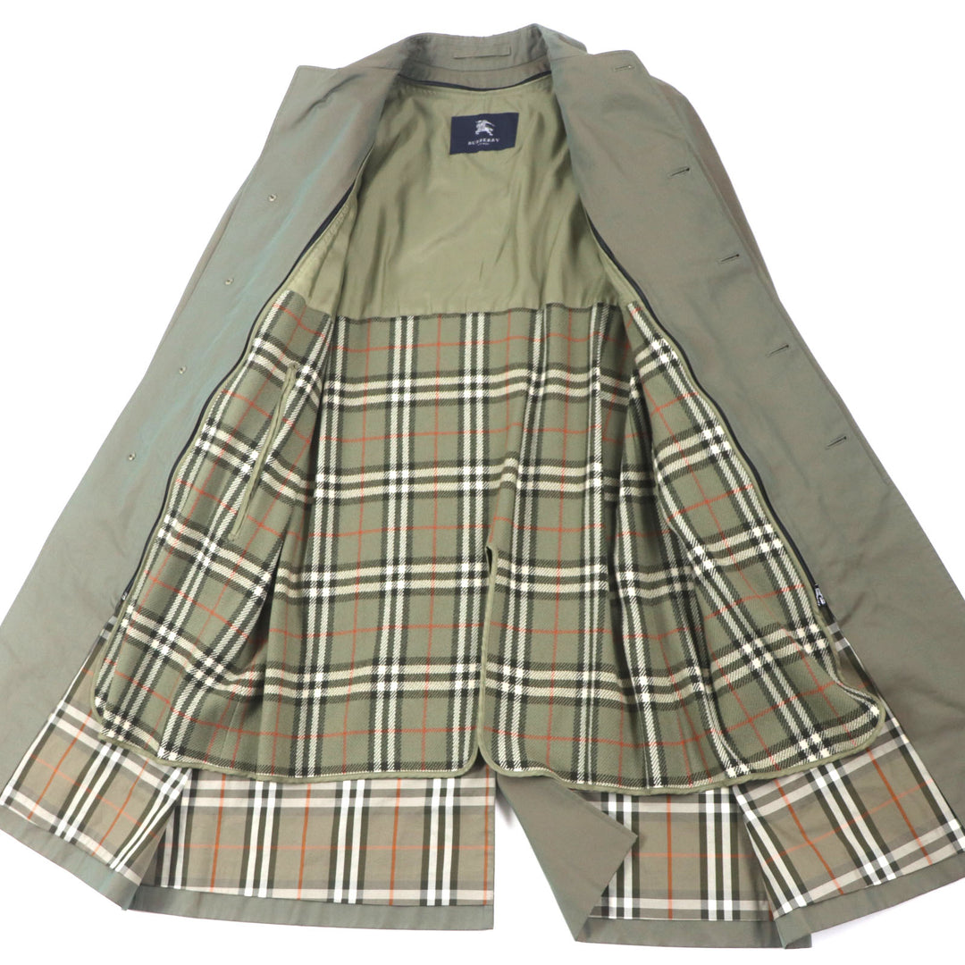 Very Good BURBERRY LONDON coat Concealed plaid Checkered pattern lining