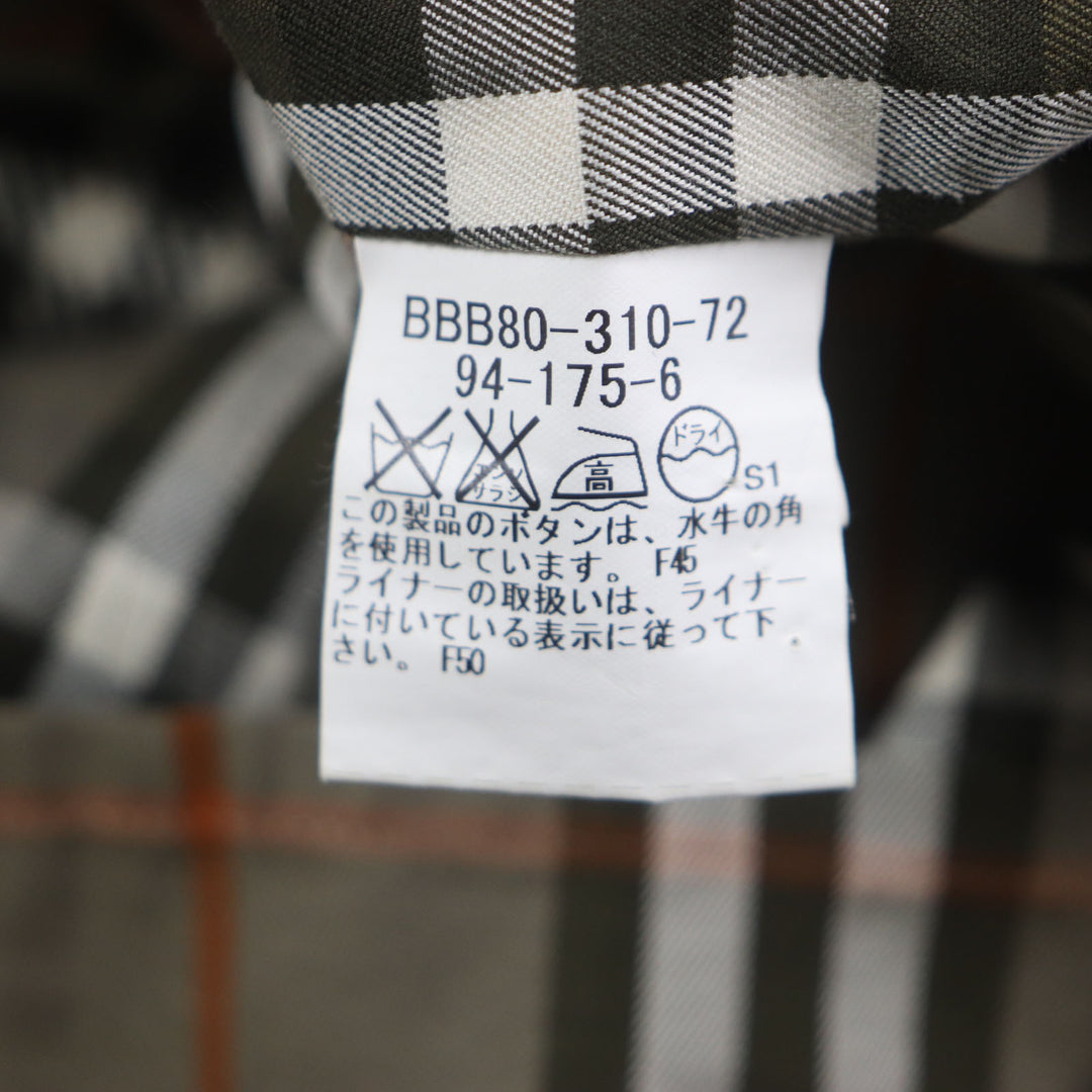 Very Good BURBERRY LONDON coat Concealed plaid Checkered pattern lining
