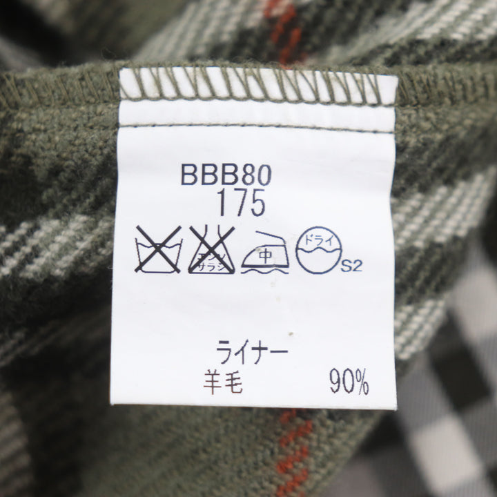 BURBERRY LONDON coat Concealed plaid Logo button mens
