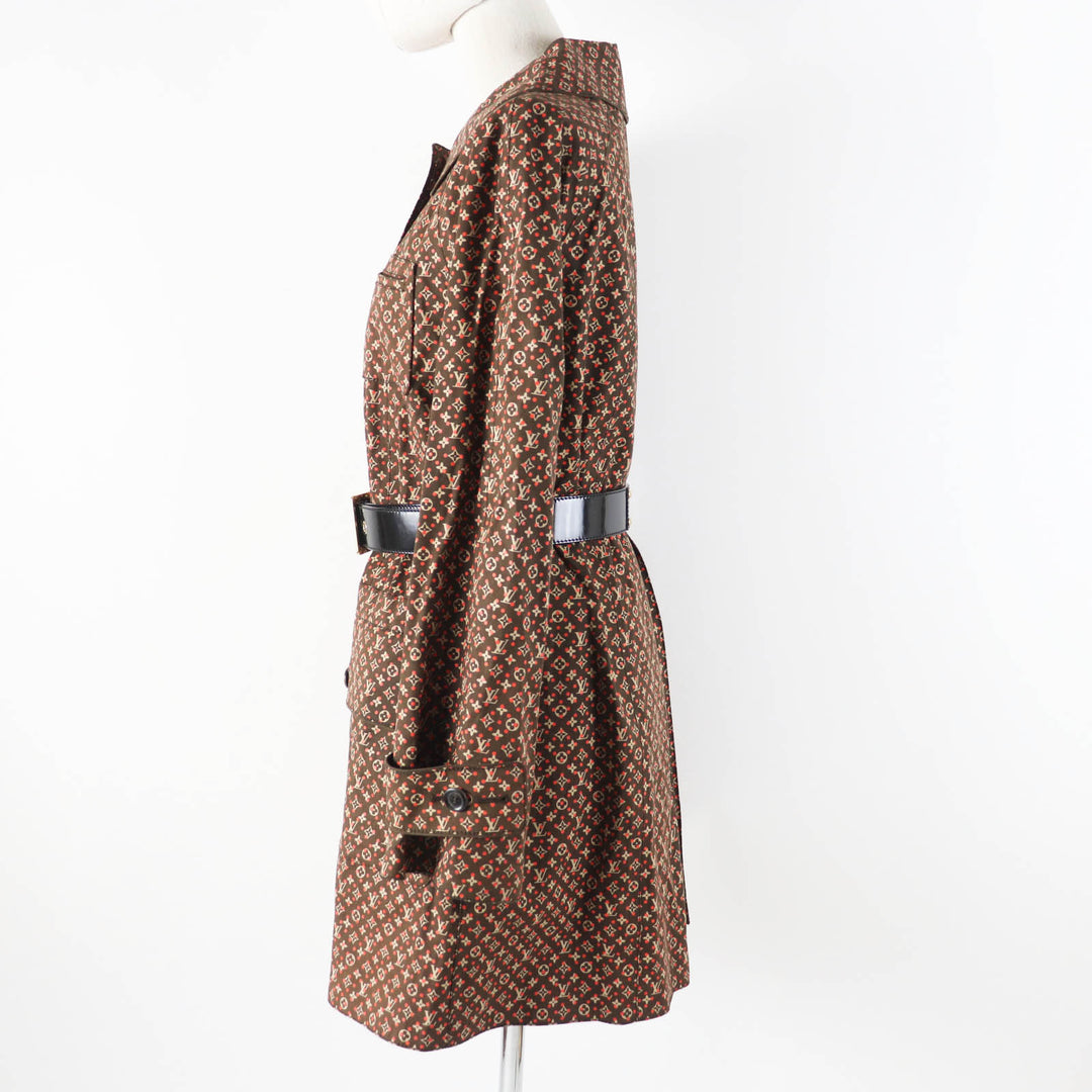 Discounted Very Good LOUIS VUITTON MACKINTOSH coat Rubberized Brown cotton Women 34
