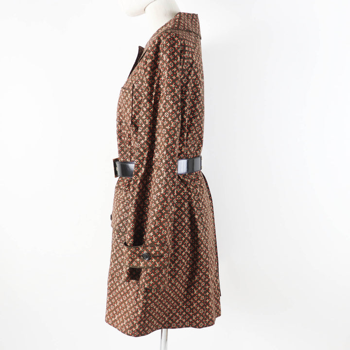 Discounted Very Good LOUIS VUITTON MACKINTOSH coat Rubberized Brown cotton Women 34