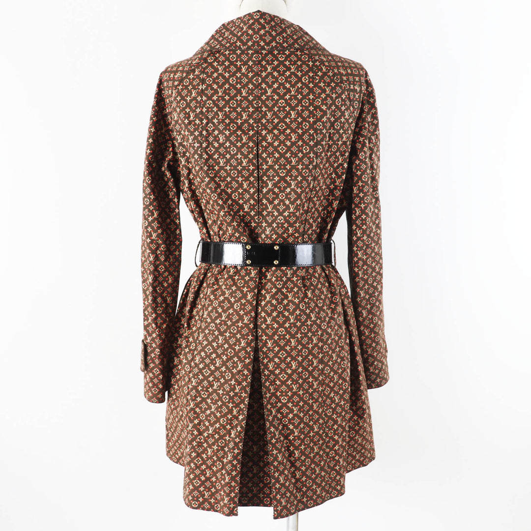Discounted Very Good LOUIS VUITTON MACKINTOSH coat Rubberized Brown cotton Women 34